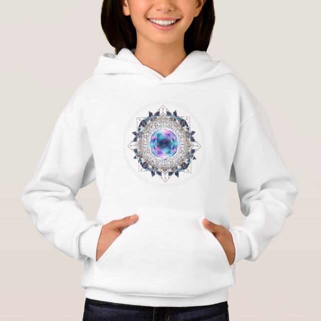 Futuristic Crystal Mandala – Geometric Tech Art (Devant)