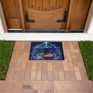 Futuristic Cyberpunk Robot Neon Food Ramen Fußmatte