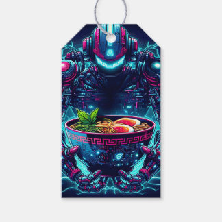 Futuristic Cyberpunk Robot Neon Food Ramen Geschenkanhänger