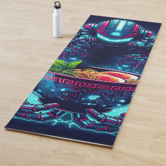 Futuristic Cyberpunk Robot Neon Food Ramen Yogamatte