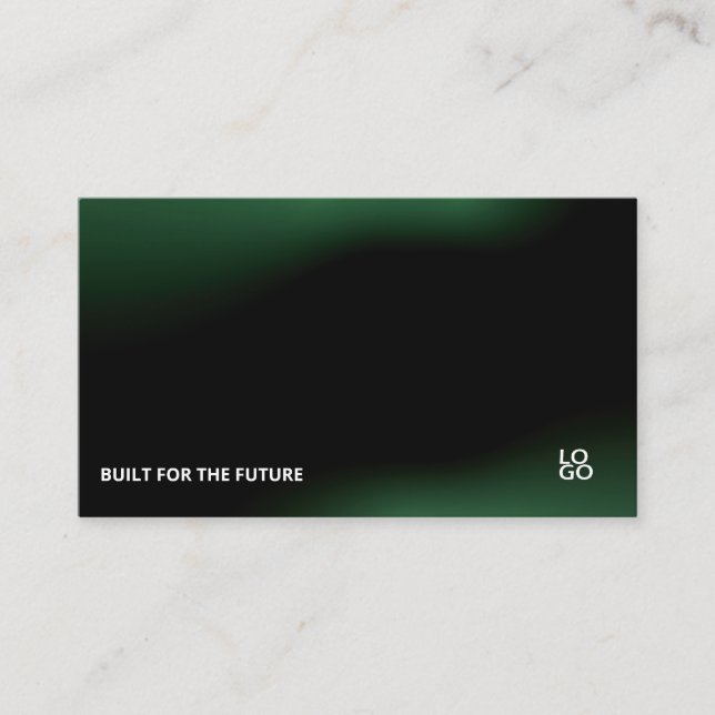 Futuristic Dark Tech Startup Business Card Visitenkarte (Vorderseite)