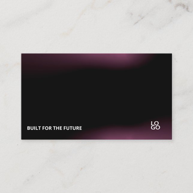 Futuristic Dark Tech Startup Business Card Visitenkarte (Vorderseite)