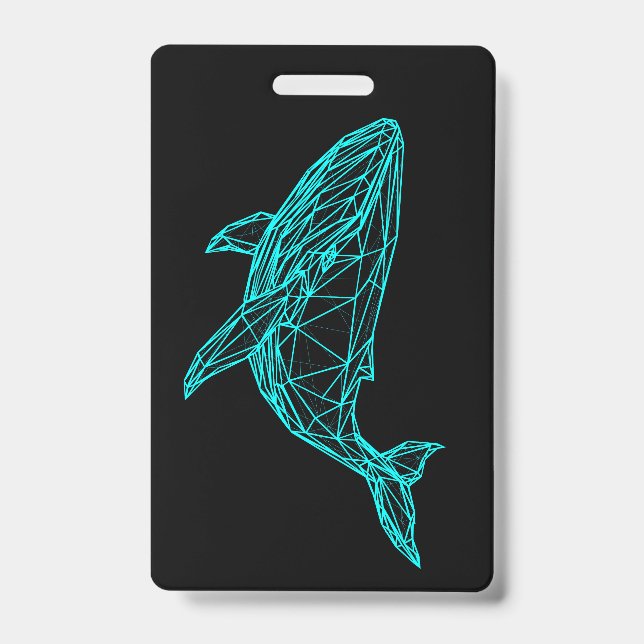 Futuristic Geometric Whale Badge (Avant)