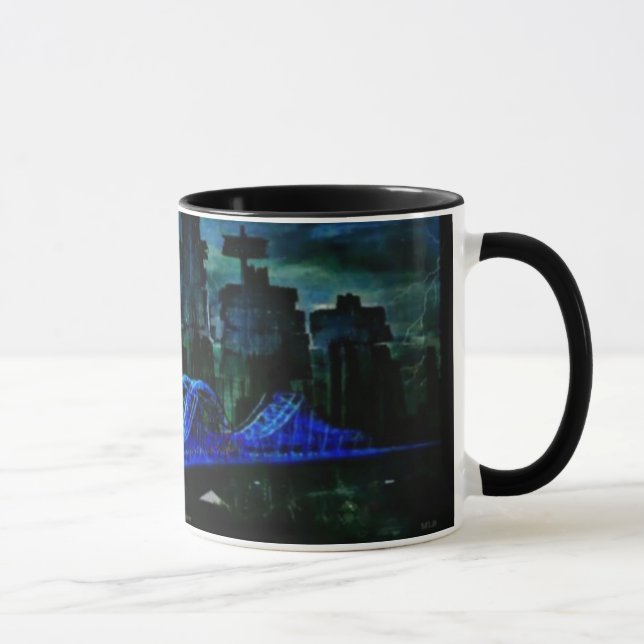 Futuristic La Crosse Wisconsin Tasse (Rechts)