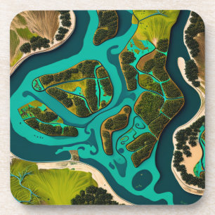 Futuristic Marshlands Getränkeuntersetzer