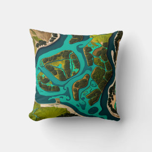 Futuristic Marshlands Kissen