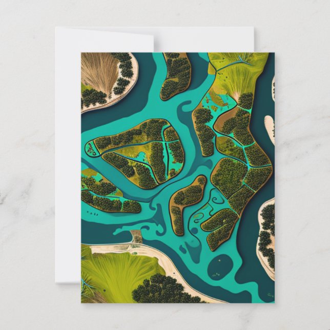 Futuristic Marshlands Mitteilungskarte (Vorderseite)