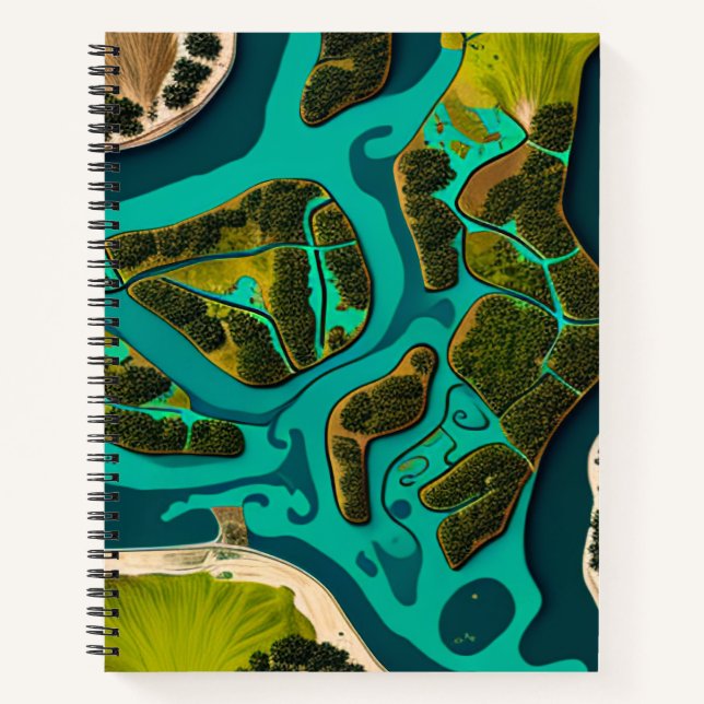 Futuristic Marshlands Notizbuch (Vorderseite)