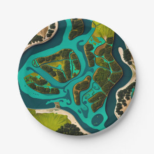 Futuristic Marshlands Pappteller