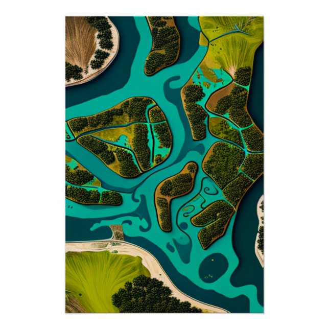 Futuristic Marshlands Poster (Vorderseite)