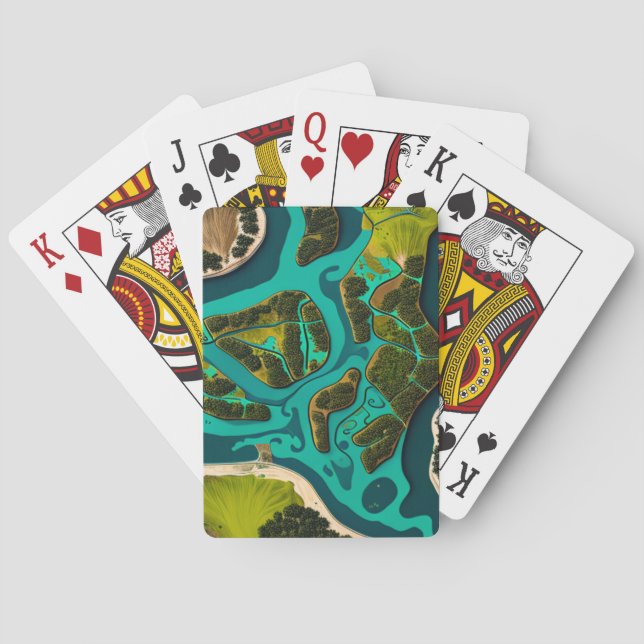Futuristic Marshlands Spielkarten (Rückseite)