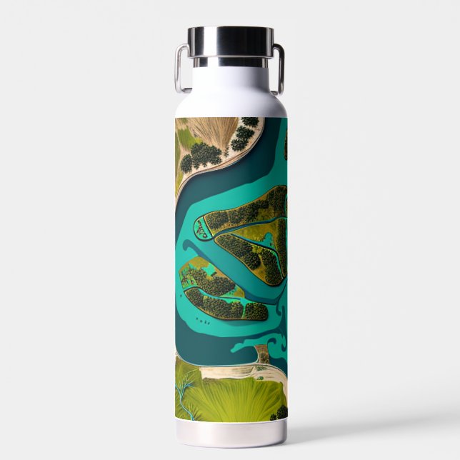Futuristic Marshlands Trinkflasche (Vorne)