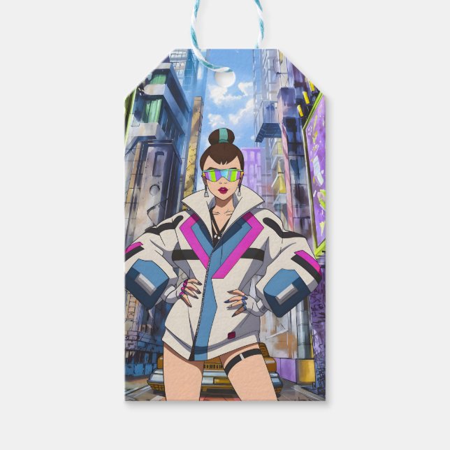 Futuristic Pop Star 0003 Geschenkanhänger (Vorderseite)