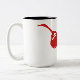 Futuristic Red Tech Design.Für Programmierer und E Zweifarbige Tasse