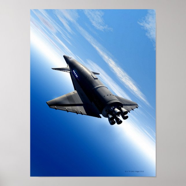 Futuristic Space Shuttle Poster (Vorne)