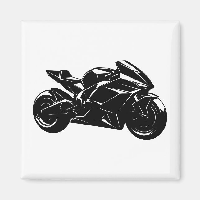 Futuristic Sport Motorcycle Design Magnet (Vorne)