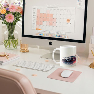 Futuristic Sports Car - Sleek AI Generated Design Kaffeetasse