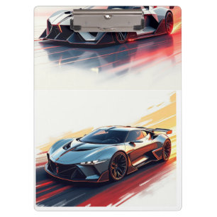 Futuristic Sports Car - Sleek AI Generated Design Klemmbrett