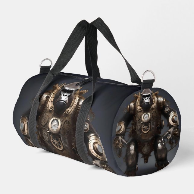 Futuristic Steampunk Gorilla, Duffle Bag (Linke Seite)
