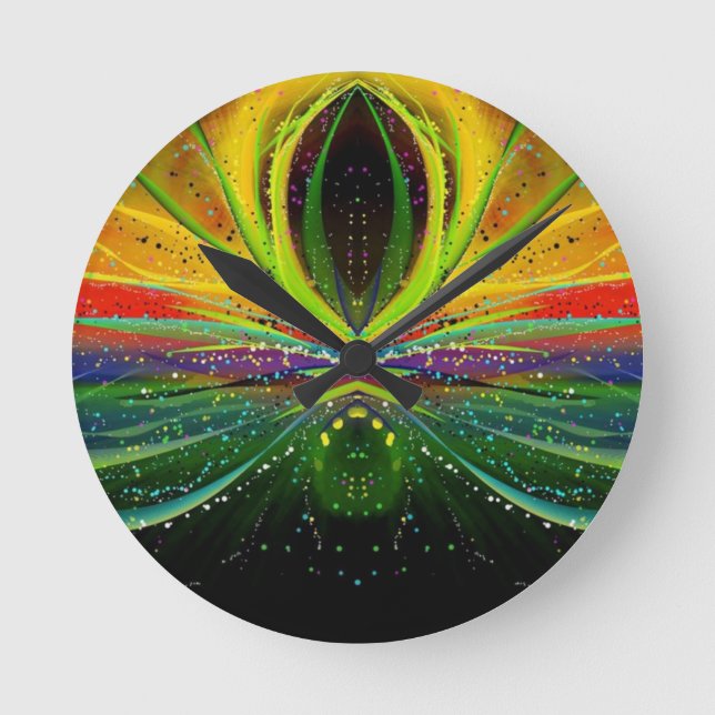 Futuristic Wall Clock Runde Wanduhr (Vorderseite)