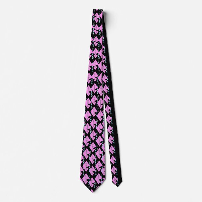 Futuristik Diamond Pattern Krawatte (Vorderseite)