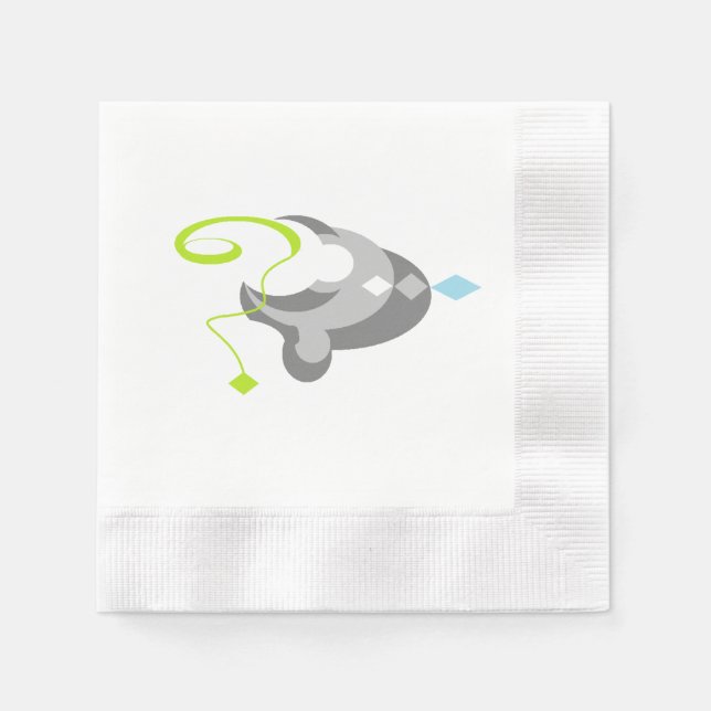 Futuristik Modern Geometric Napkins Serviette (Vorderseite)