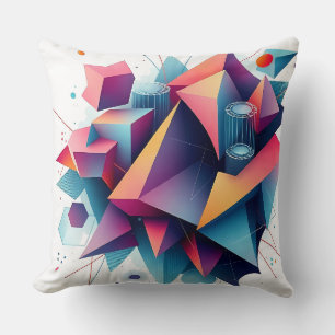 Futuristische Abstrakt geometrische Formen mit Neo Kissen
