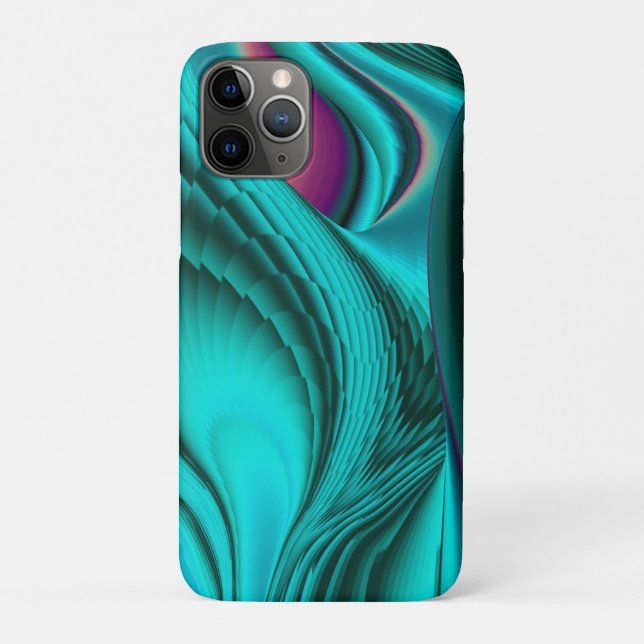 Futuristische Abstrakte 3D Metallic Rainbow Art Case-Mate iPhone Hülle (Rückseite)