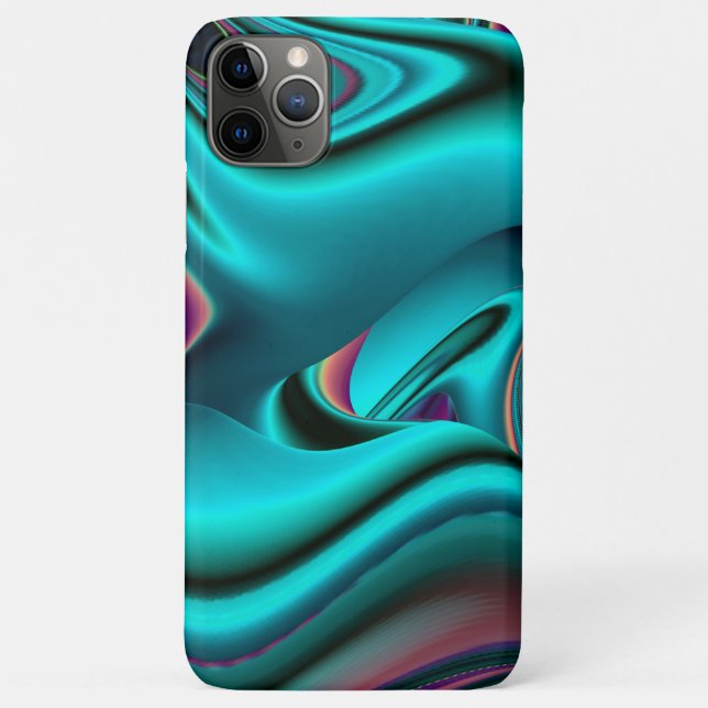 Futuristische Abstrakte 3D Metallic Rainbow Art Case-Mate iPhone Hülle (Rückseite)