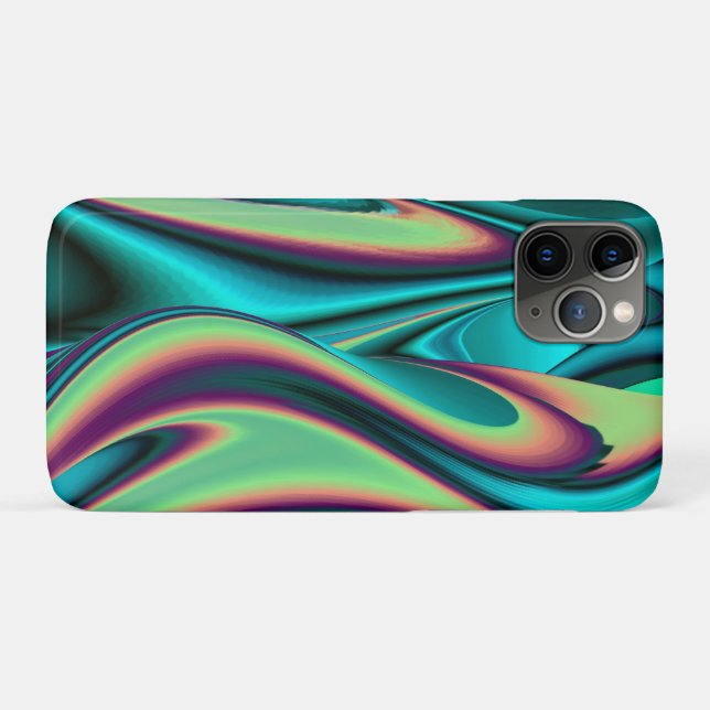 Futuristische Abstrakte 3D Metallic Rainbow Art Case-Mate iPhone Hülle (Rückseite (Horizontal))