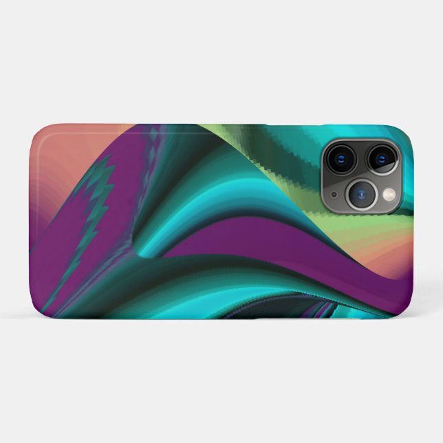 Futuristische Abstrakte 3D Metallic Rainbow Art Case-Mate iPhone Hülle (Rückseite (Horizontal))