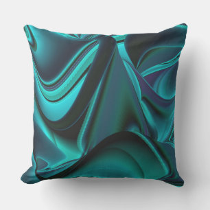 Futuristische Abstrakte 3D Metallic Rainbow Art Kissen