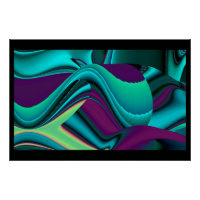 Futuristische Abstrakte 3D Metallic Rainbow Art