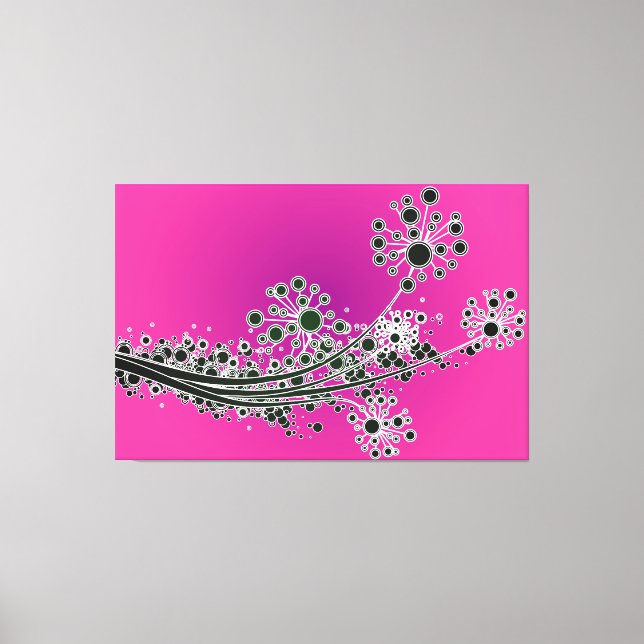 Futuristische abstrakte Blume-Leinwand Leinwanddruck (Vorderseite)