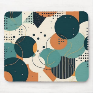Futuristische abstrakte marine Korallen-Teal-Organ Mousepad