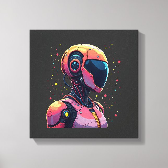 Futuristische AI Robot Leinwand Wall Art - Bold Co (Vorderseite)