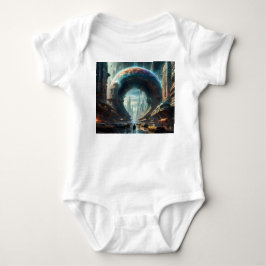Futuristische Alien Planet Portal mit Magic Gate Baby Strampler