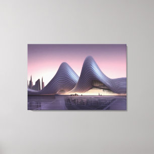 Futuristische Architektur Canvas Print Leinwanddruck