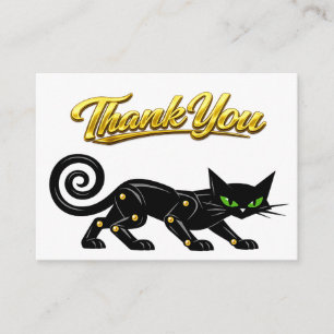 Futuristische atomare Steampunk-Schwarze Katze Dan Begleitkarte