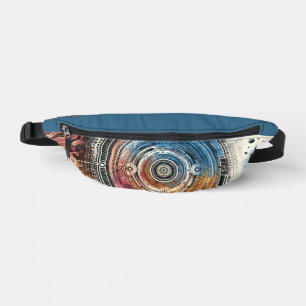 Futuristische Batik Kosmic Art - Space Design Bauchtasche