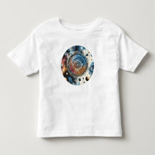 Futuristische Batik Kosmic Art - Space Design Kleinkind T-shirt