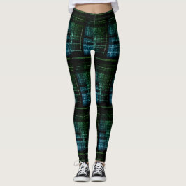 Futuristische Binary Code Leggings - Tech Meet Sty