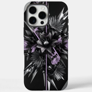 Futuristische Black Floral Phone Case