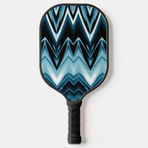 Futuristische Blues Abstract Design Pickleball Schläger