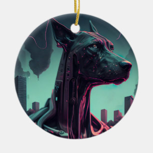 Futuristische Dogge The Robotic Companion Throw Keramik Ornament