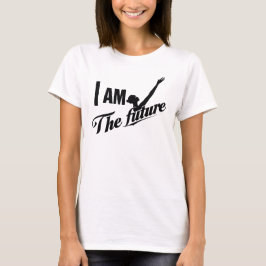 Futuristische Empowerment Grafik-Print T-Shirt