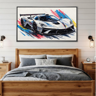 Futuristische Enthusiasten-Rennwagen Poster
