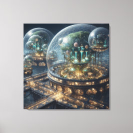 Futuristische Fantasy Pflanze Bio Domes Leinwanddruck