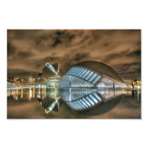 Futuristische Gebäude in Valencia, Spanien Fotodruck