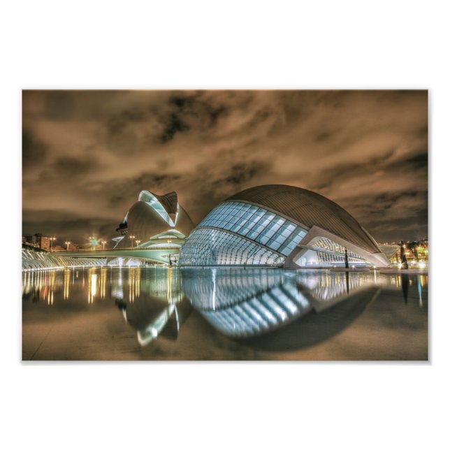 Futuristische Gebäude in Valencia, Spanien Fotodruck (Vorne)